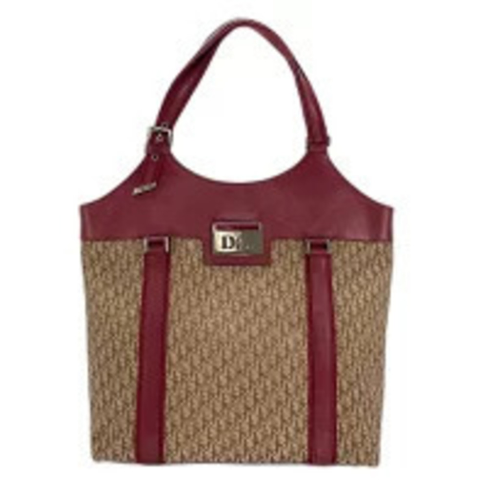 Christian Dior Street Trotter Handbag Canvas Red